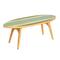Hello Honey® Multicolor Striped Surfboard Oval Coffee Table